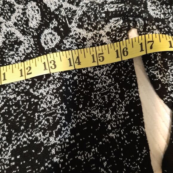 RUBY RD Silver Metallic Threading Crew Neck Black Black  PS - Picture 4 of 8